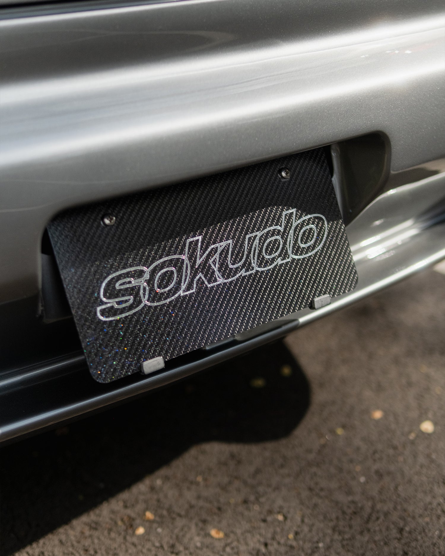 Outline Carbon Fibre License Plate